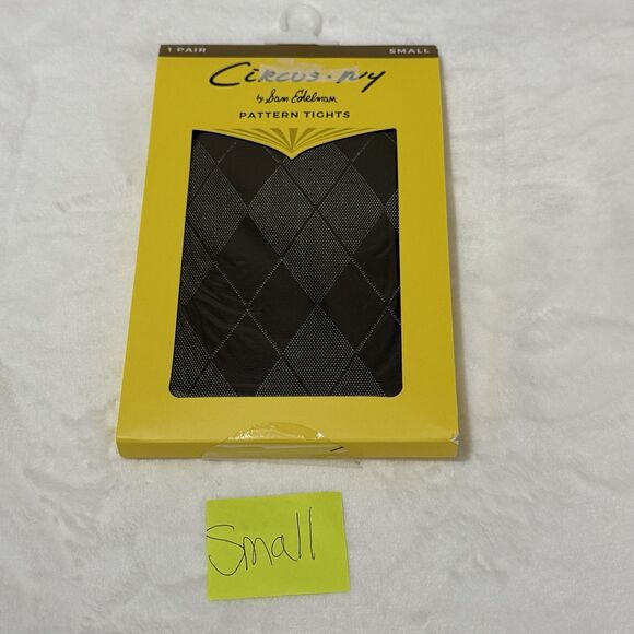 Sam Edelman Circus New York tights argyle print size Small - Picture 1 of 10